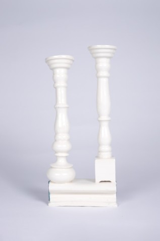 Candelabra,  H25cm  porcelain, slip casting, February 2023 (SOLD)