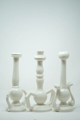 Trophy Candle Sticks: H 21.5cm / 23cm / 22.5cm