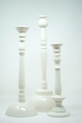 Tall Candle Sticks: H 34cm / 38.5cm / 27cm