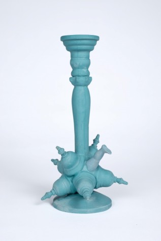 Leg, H21 x D15 stained porcelain, slip-casting (SOLD)