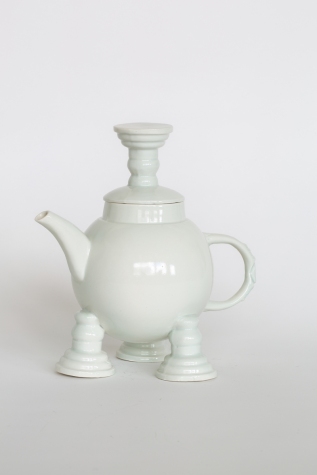 Light green teapot, 2021. Porcelain, (SOLD)